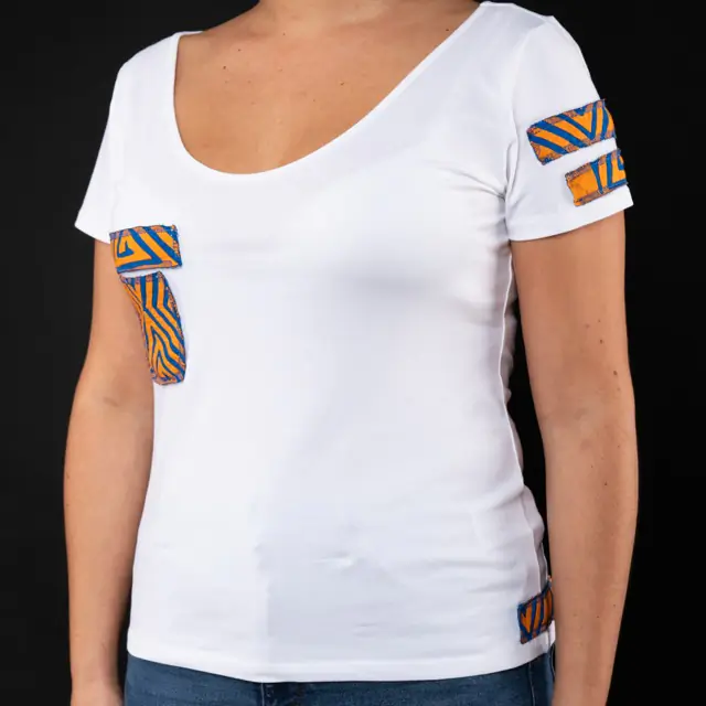 T-shirt blanc femme, taille L